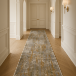 Amber-08 Gray Gold Modern Elegance with a Luxe Abstract Touch