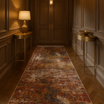 Azu-02-Multi Bold Modern Texture with a Rustic Edge Runner Rug