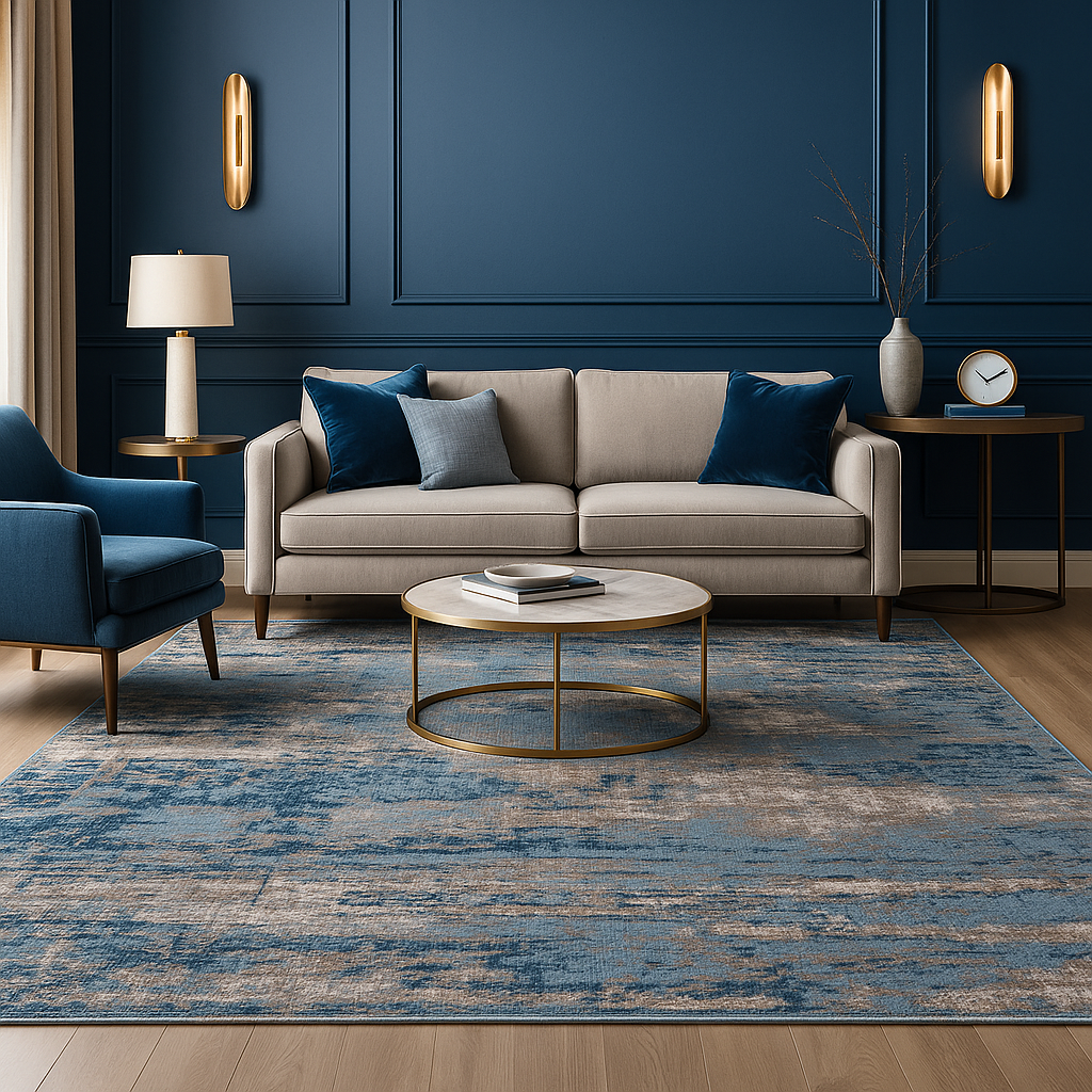 Azura-02 Silver.Blue.App.C Azura-02 Urban Abstract in Cool Blues and Neutrals