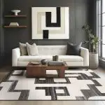 Dehli DEH-01 Rug – Graphic Impact with Hand-Tufted Texture