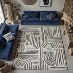 Dehli DEH-03 Rug – Artistic Geometry in Hand-Tufted Luxury