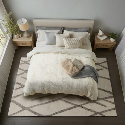 Korba KRB-02 Rug – Abstract Simplicity in Wool Comfort