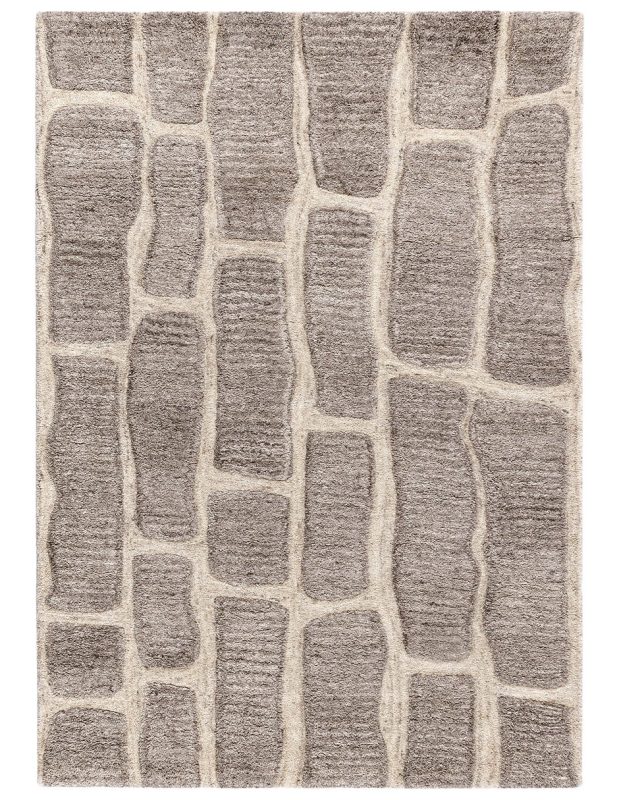 Korba-03 – Soft Geometry with Rugged Elegance - Hand Tufted Rug