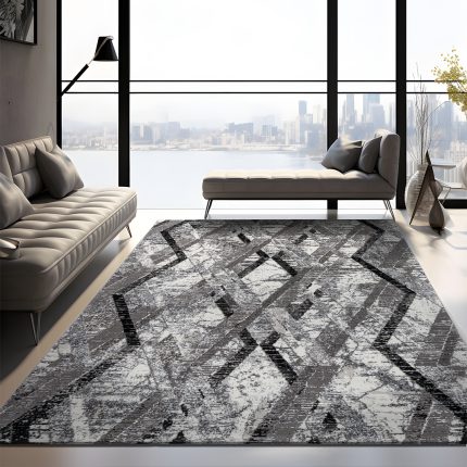 Moris MOR-02 Rug – Geometric Sophistication with Lasting Durability