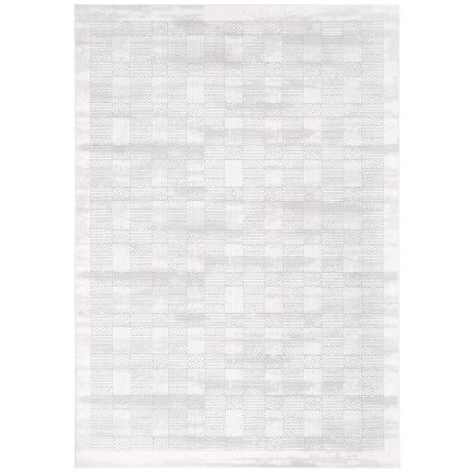 Boutique-03 geometric rug in modern living room with neutral decor and beige sofa